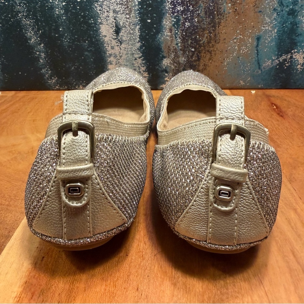 Bandolino Metallic Knit Ballet Flats – Gold Sparkle Slip-On Shoes Size 7M (VGUC) - Picture 5 of 12